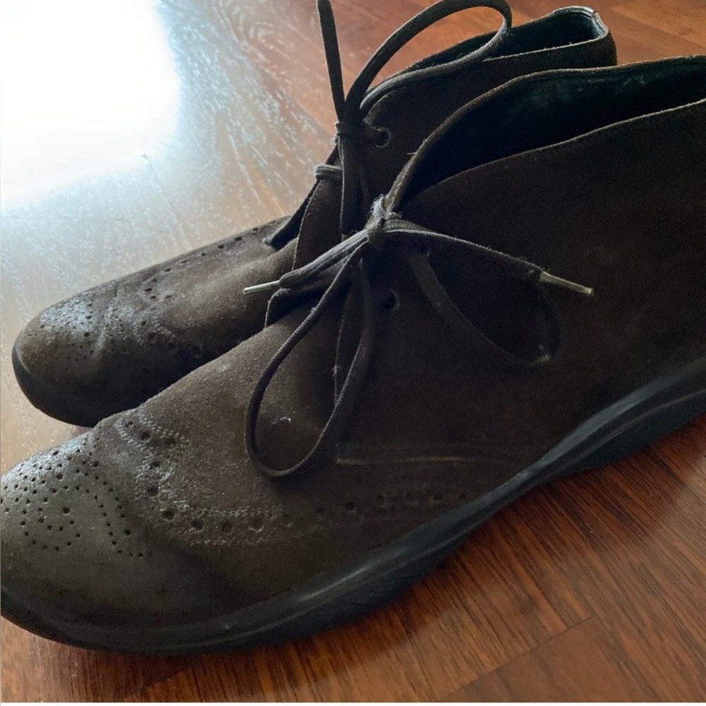 Prada used suede men’s brown shoes